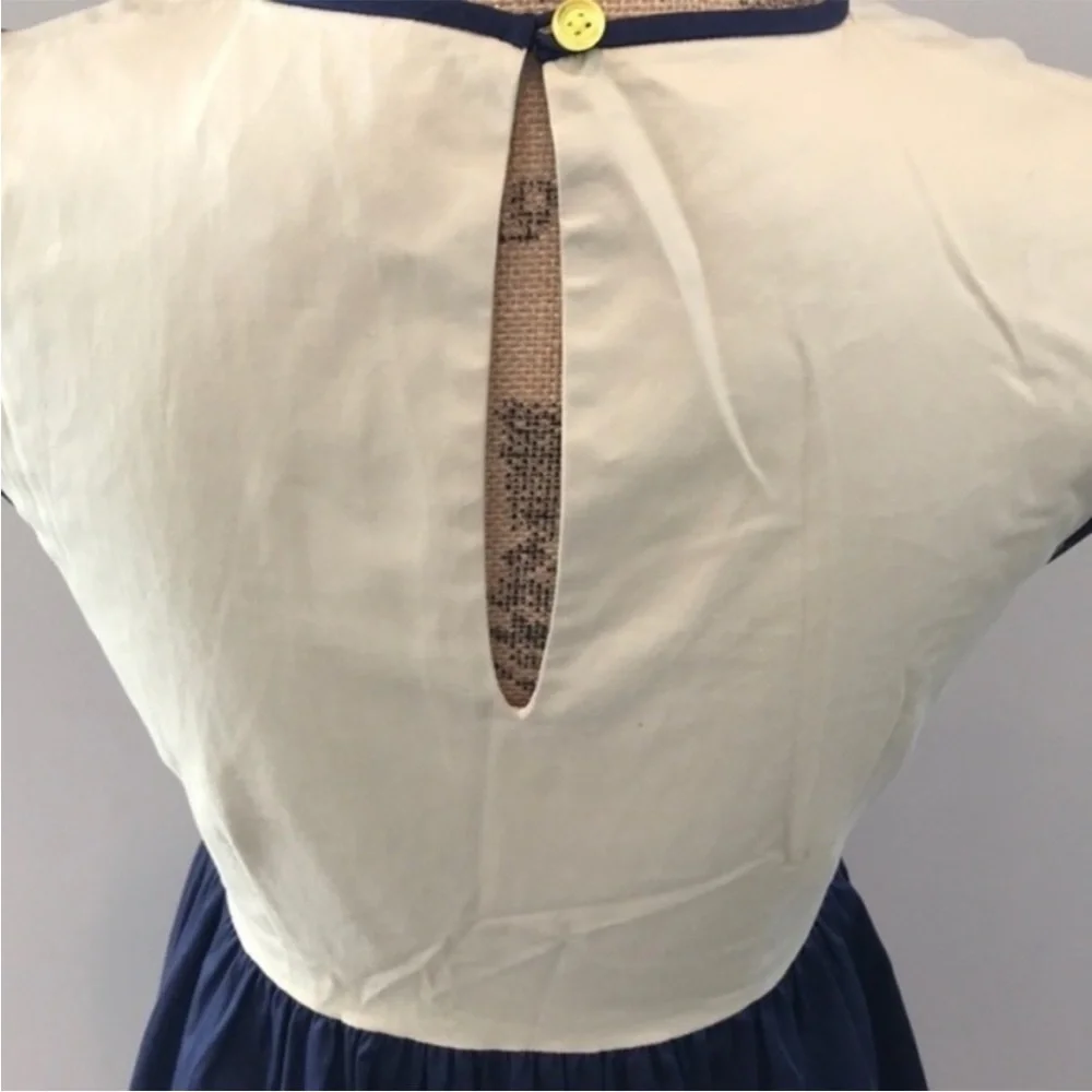 KATE SPADE Cotton Poplin Colorblock A-Line Dress Size 2